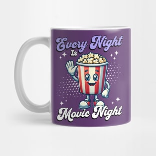 Popcorn Mascot 🍿 "Every Night is Movie Night" Mug